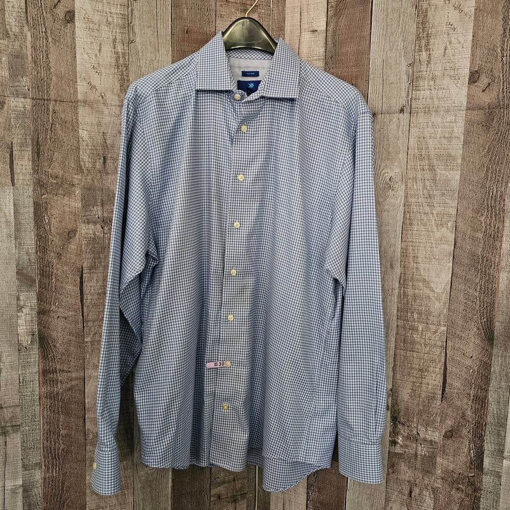 EGARA Light Blue Long Sleeve Button Down SHIRT Men's Size XL T Tall